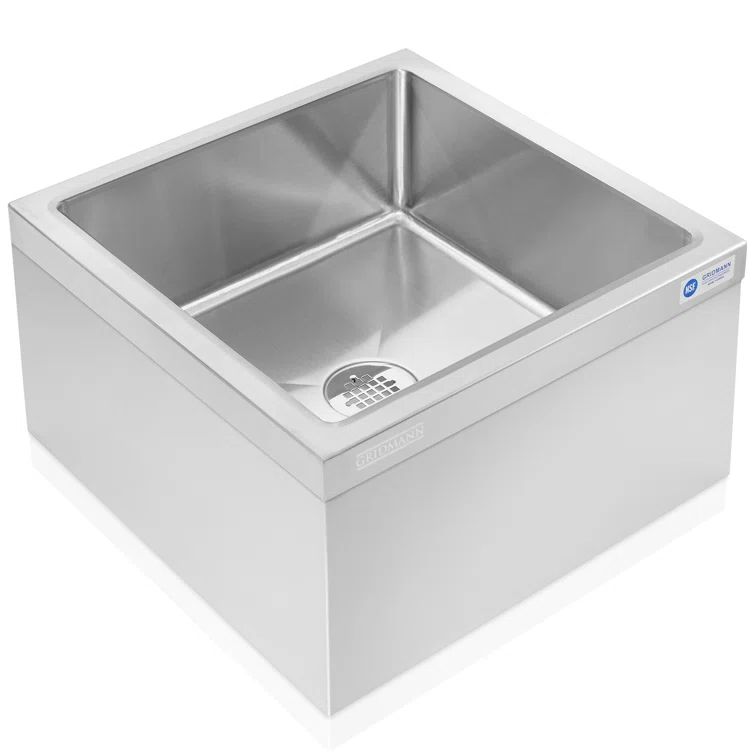 24" x 24" x 13" Stainless Steel Floor Mop Sink