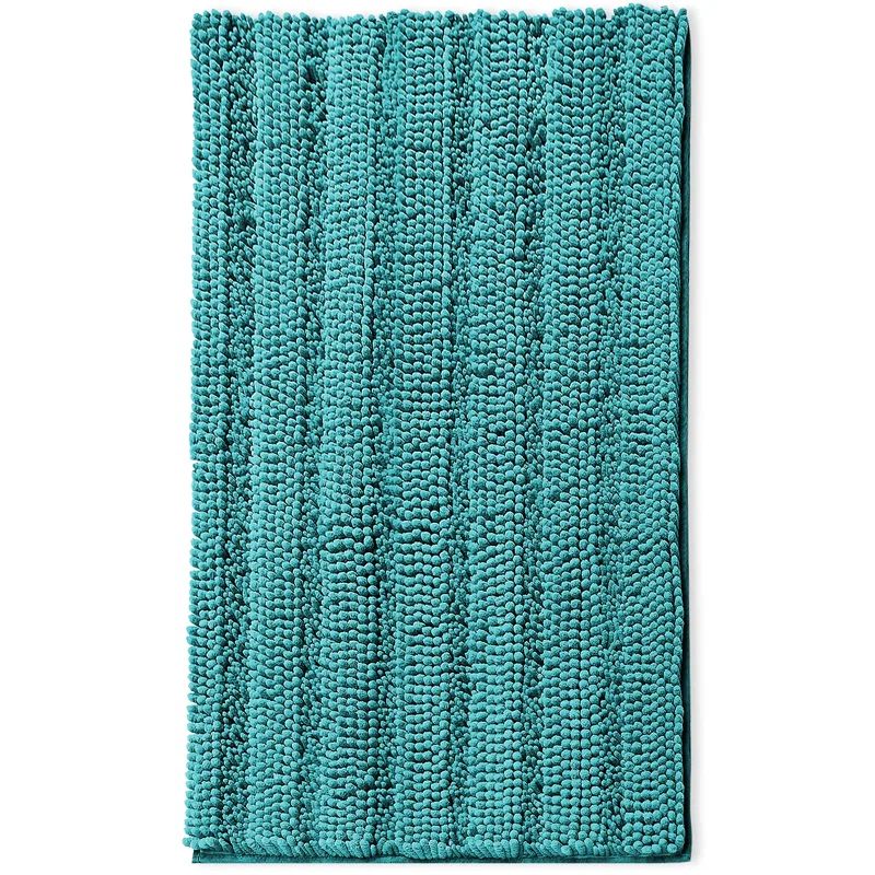 Teal Extra Large Microfiber Chenille Bath Mat