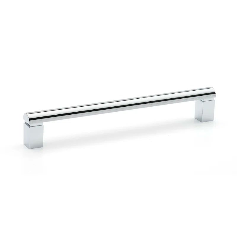 Polished Chrome 6'' Modern Bar Pull with Mounting Hardware
