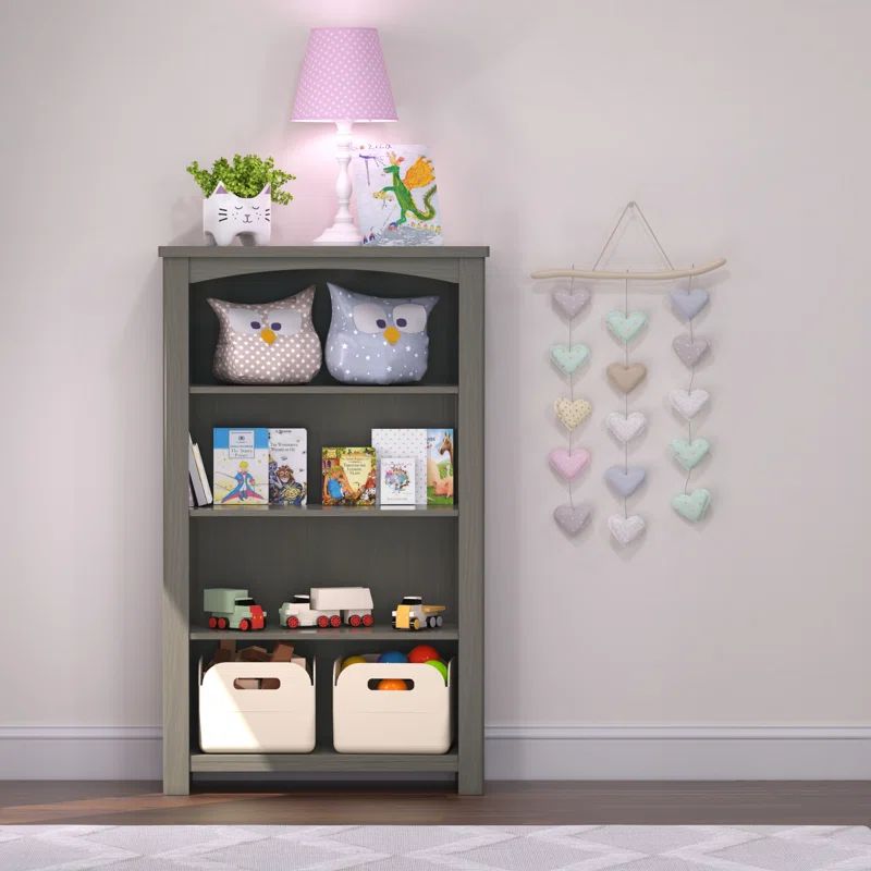 Dapper Gray Adjustable Kids' 42" Wooden Bookcase