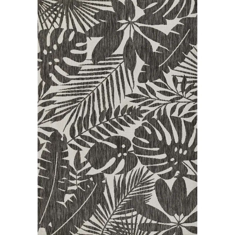 Charcoal Geometric Villa 2' x 10' Synthetic Runner Rug