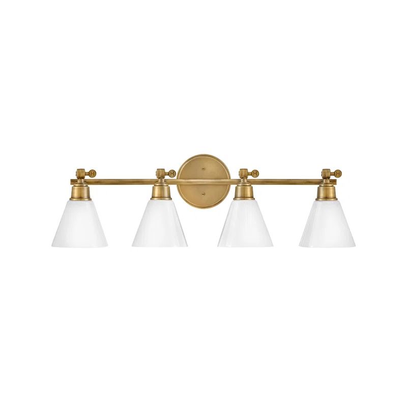 Arti Heritage Brass 4-Light Adjustable Vanity with Cased Opal Glass