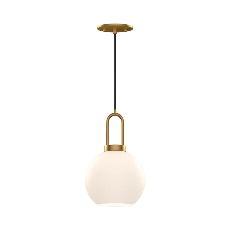 Mini Brushed Nickel and Gold Globe Pendant Light