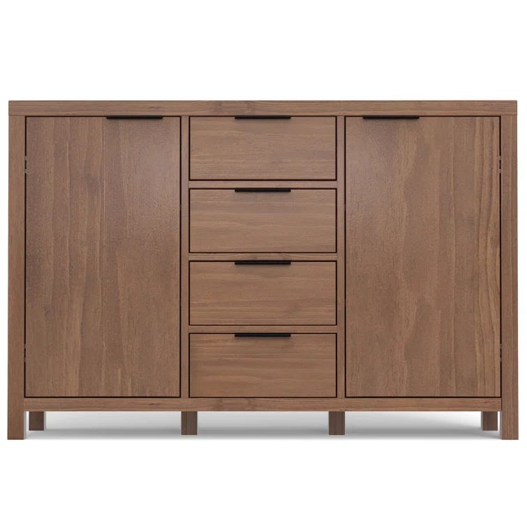 Hollander Medium Saddle Brown Solid Wood Sideboard Buffet