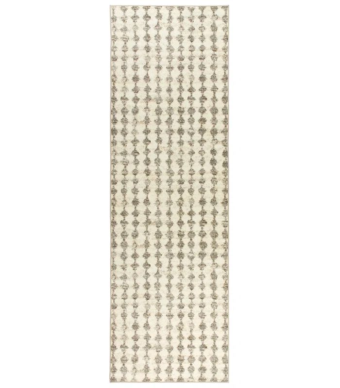 Izzy Gray and Off-White Machine Washable Wool Rug