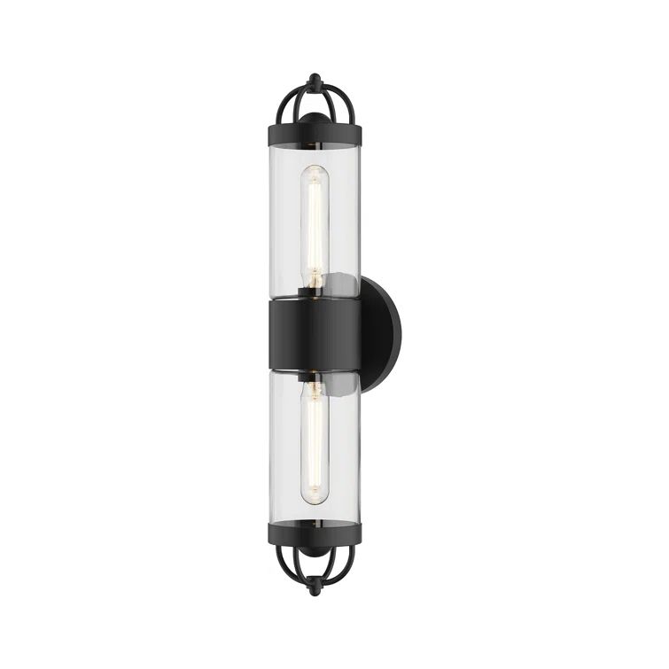 Lancaster Vintage Matte Black Outdoor Wall Sconce