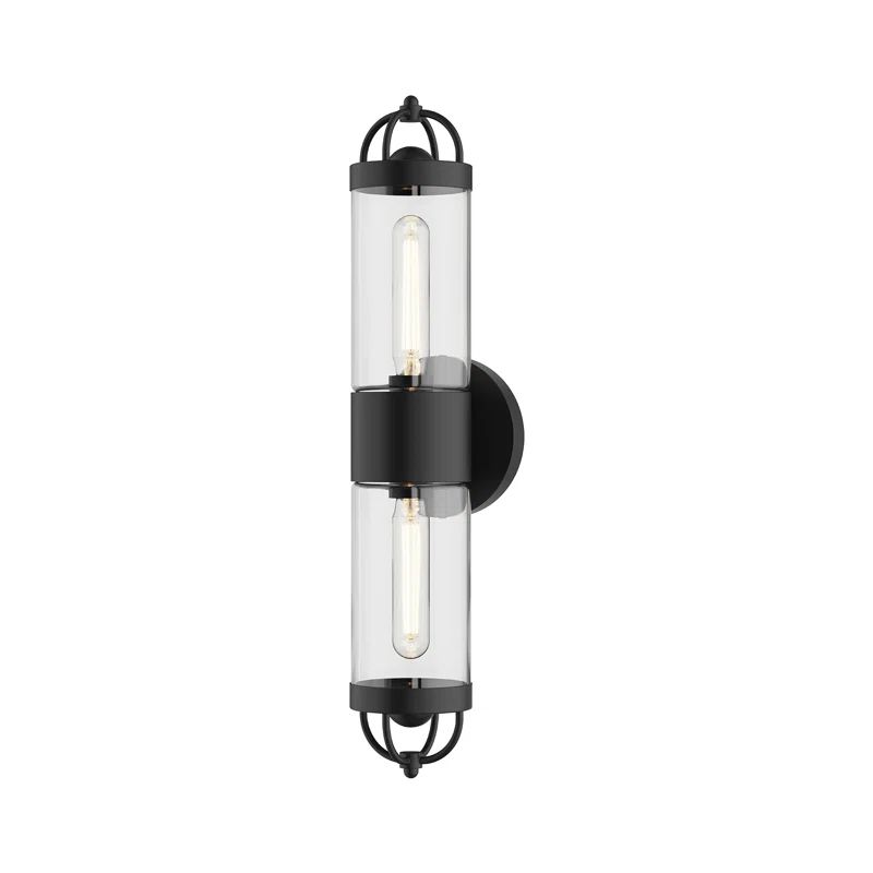 Lancaster Vintage Matte Black Outdoor Wall Sconce