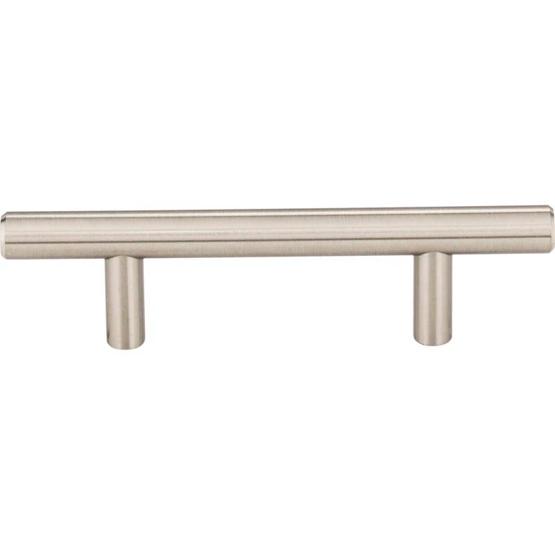 Satin Nickel Modern Bar Pull with Mounting Hardware