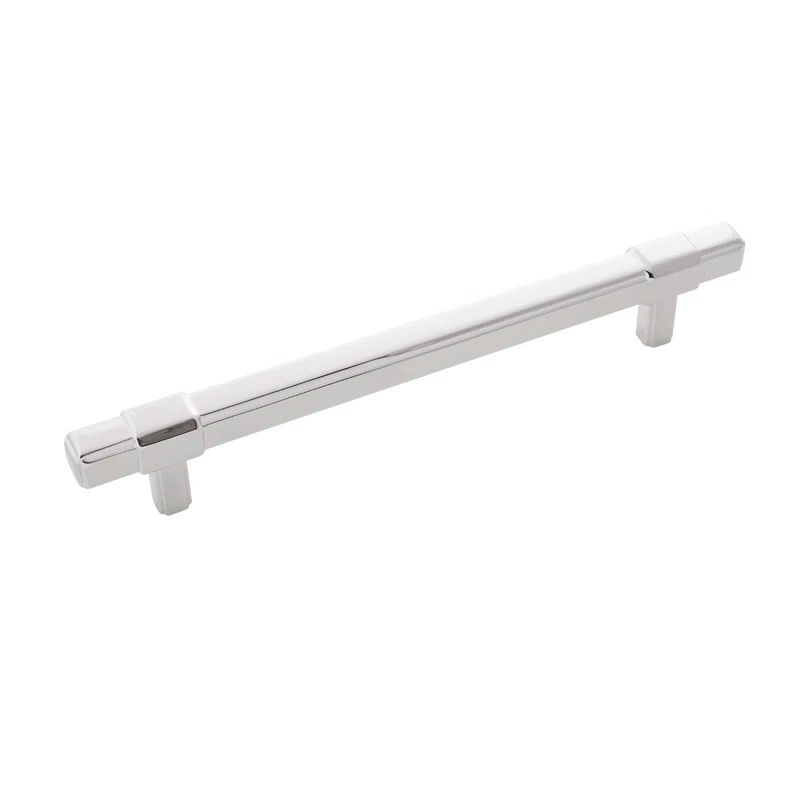 Chrome Traditional Bar Handle with Mounting Hardware