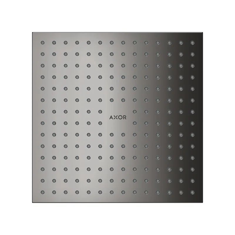 Polished Black Chrome Square Wall Mounted Shower Head