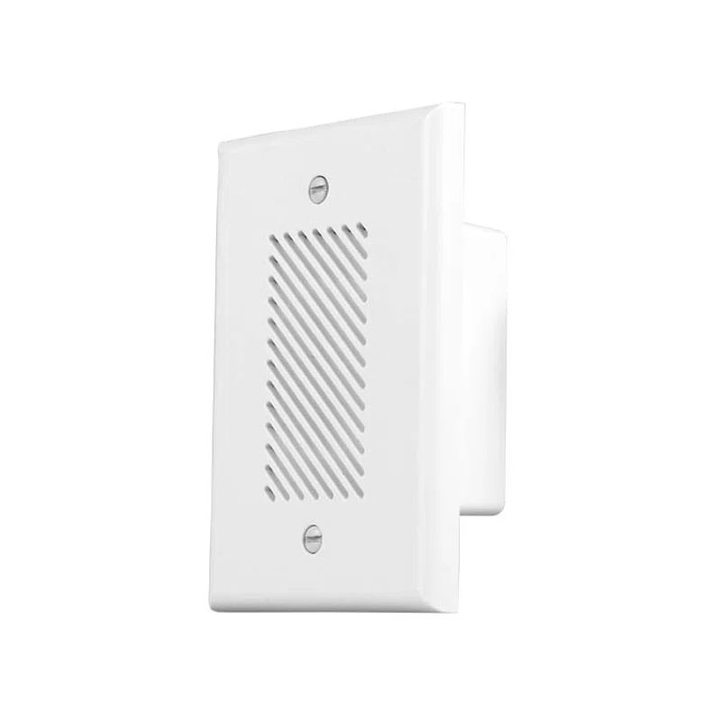 White Plastic Single-Gang Electronic Door Chime Kit with Lighted Button