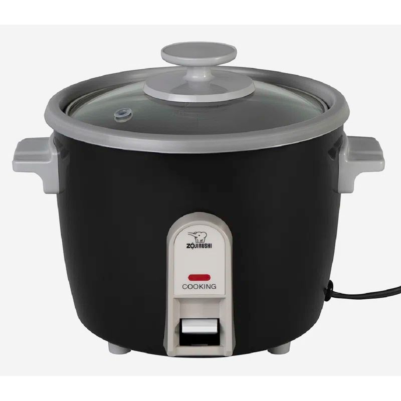 3 Cup Black Stainless Steel Electric Rice Cooker with Steamer