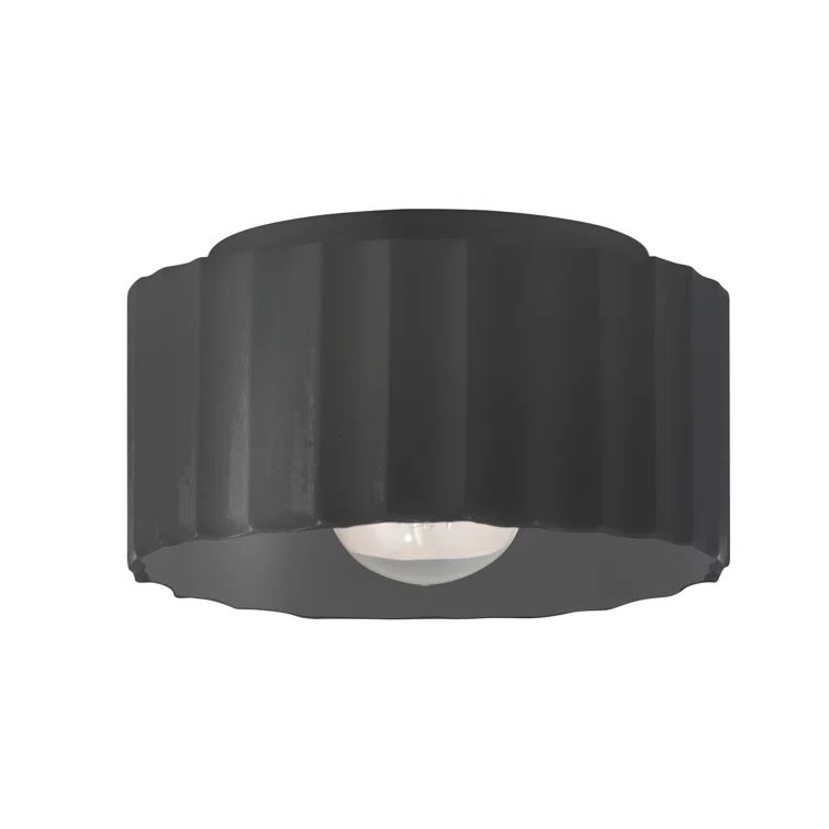 Radiance Carbon Matte Black 5" Indoor/Outdoor LED Flush Mount