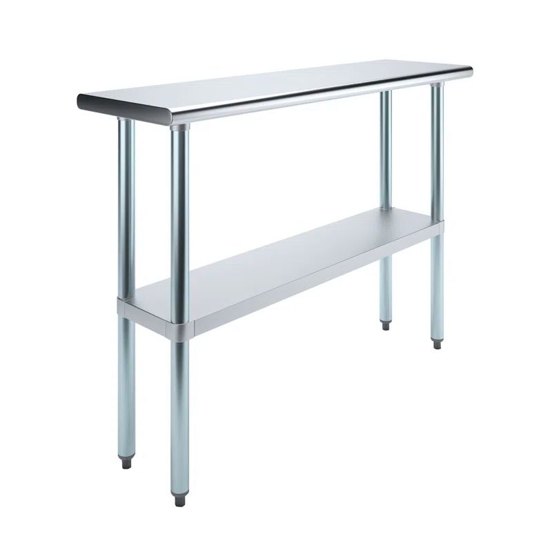 48" Stainless Steel Work Table with Galvanized Undershelf