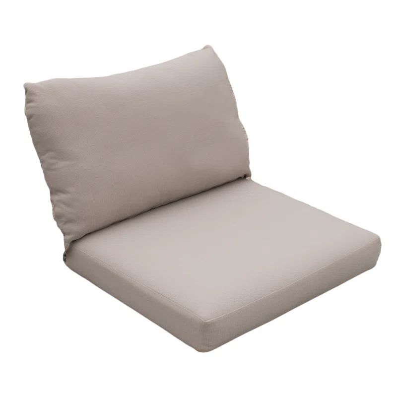 Tan Polypropylene Outdoor Lounge Cushion with Polyurethane Foam Fill