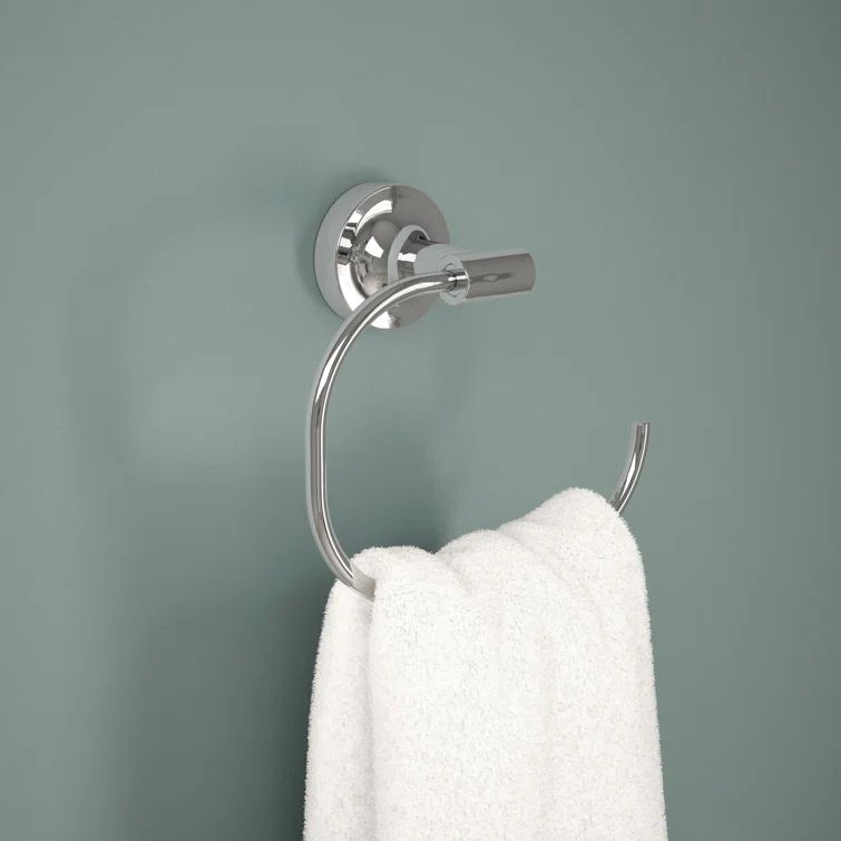 Voisin Polished Chrome Wall Mounted Towel Ring