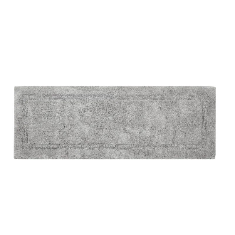 Peniston Light Gray Cotton Bath Rug Runner 60" x 22"
