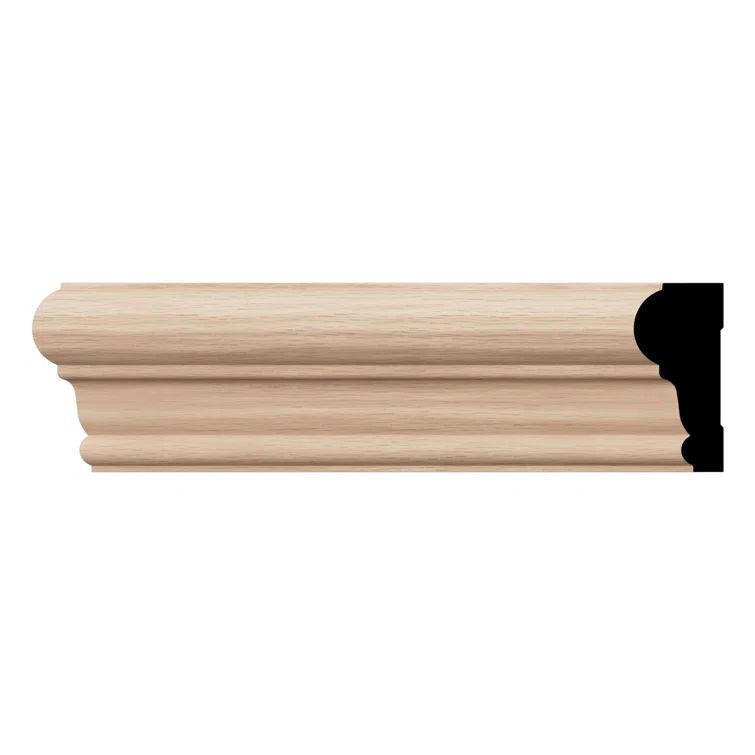 96" Red Oak Solid Wood Chair Rail Molding