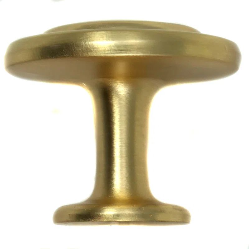 Newport 1.38" Round Brushed Brass Cabinet Knob