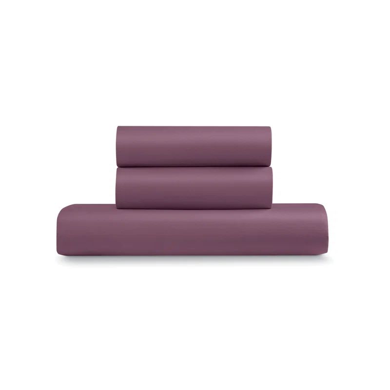 Eggplant Microfiber Full/Queen Duvet Cover Set