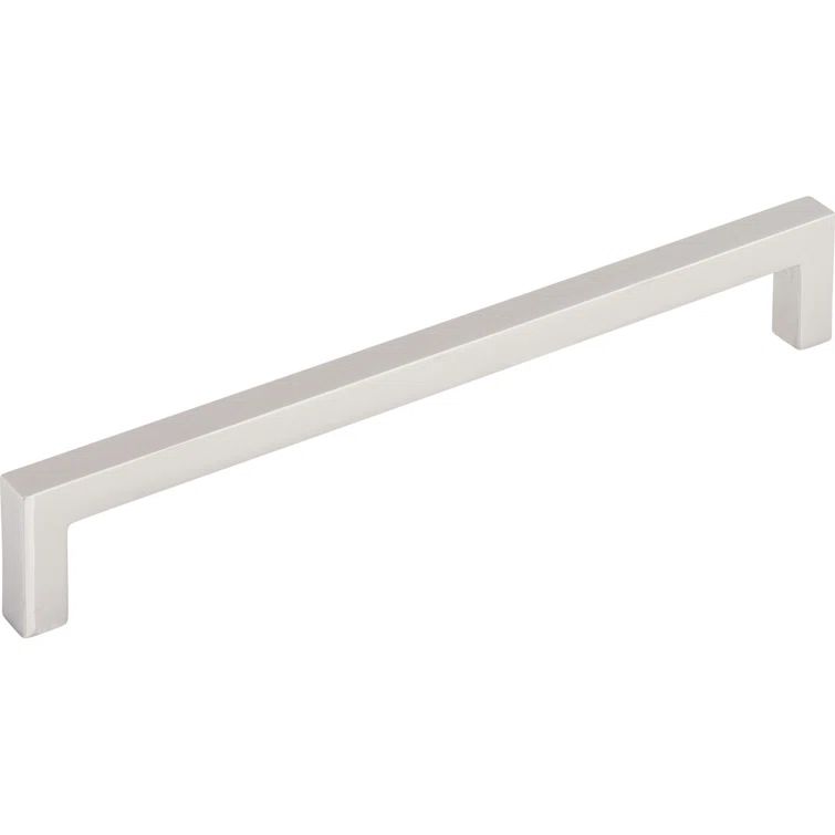 Polished Chrome Modern Square Bar Pull with Mounting Hardware
