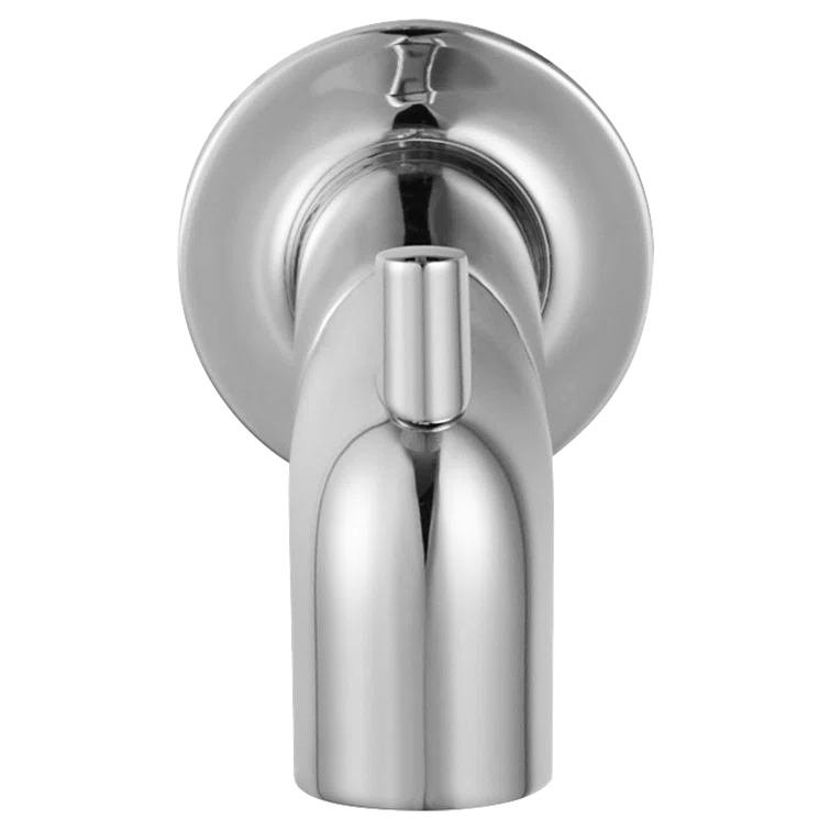 Polished Chrome Wall Mounted Tub Spout with Diverter
