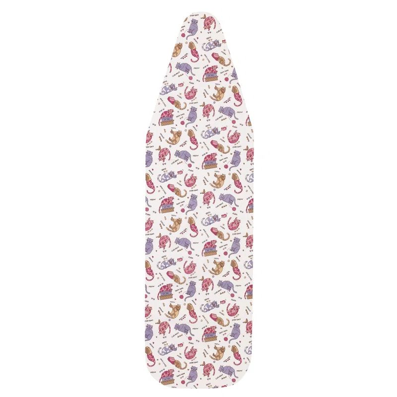 Multicolor Kool Kats Print Cotton Ironing Board Cover