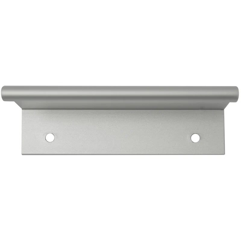 Edge Pull 4" Brushed Silver Aluminum Cabinet Bar with Mounting Hardware