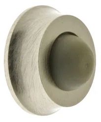 Satin Nickel Mini Wall Door Bumper with Rubber Tip