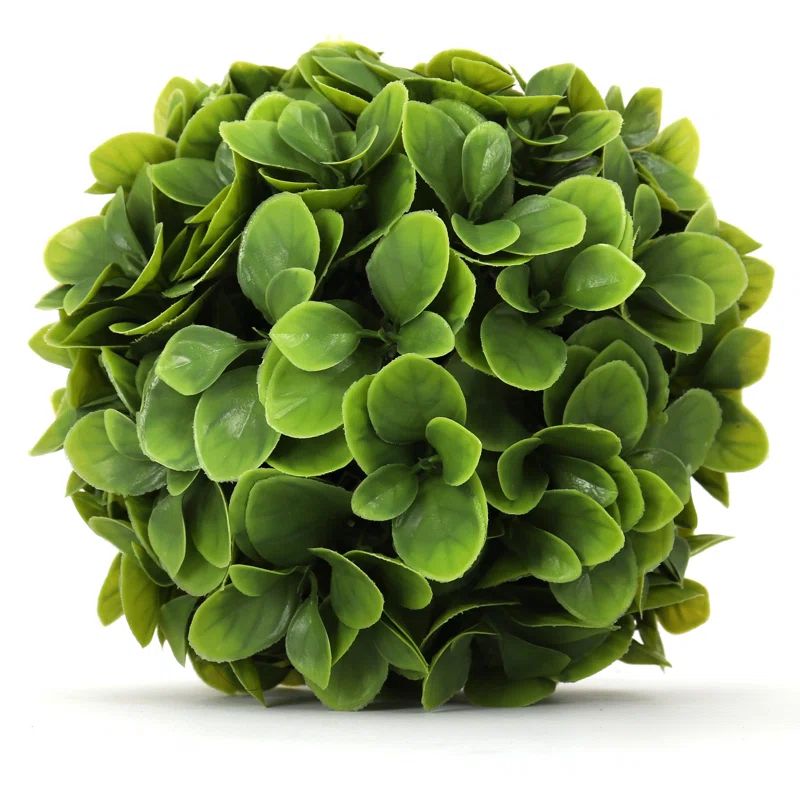 Small Green Plastic Topiary Ball for Indoor/Outdoor Decor