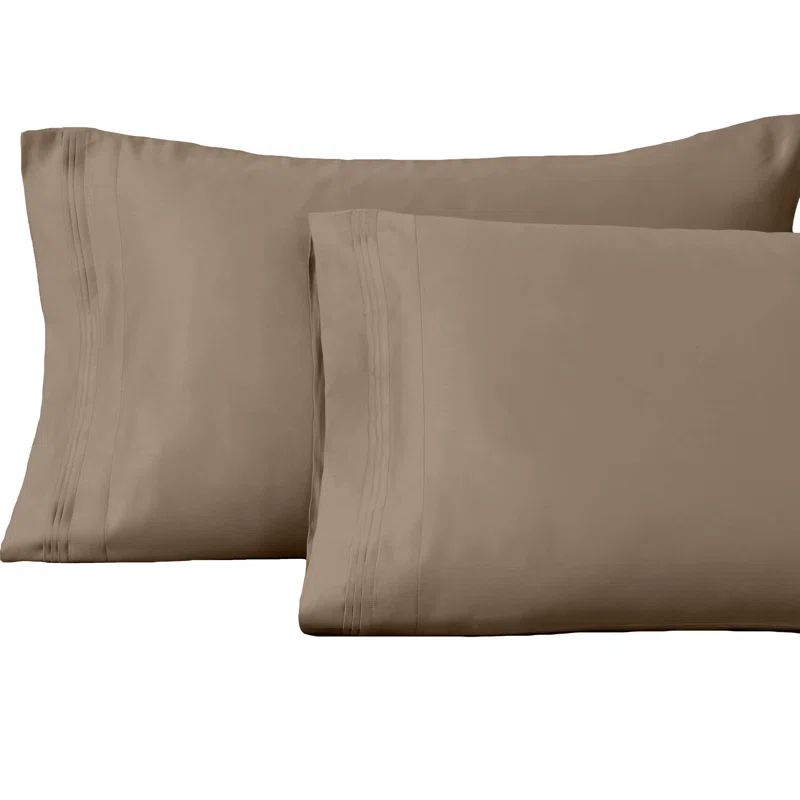 Taupe Egyptian Cotton 1500 Thread Count Pillowcase Set