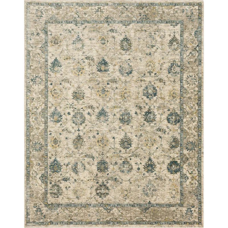 Elysian Blue 79" x 114" Synthetic Easy-Care Area Rug