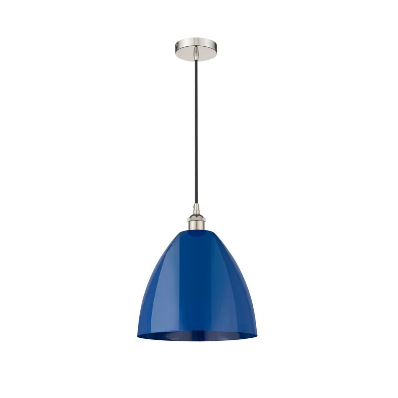 Polished Nickel Glass Dome Mini Pendant Light