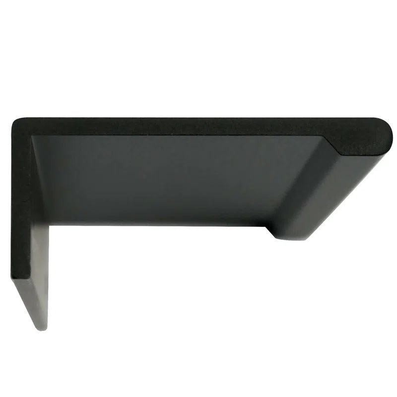 Matte Black 12" Rectangular Bar Cabinet Pull with Mounting Hardware
