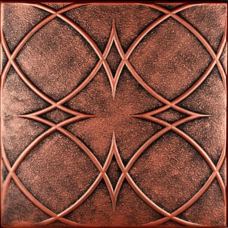 Antique Copper Polystyrene Glue-up Ceiling Tile 19.63 x 19.63 inches