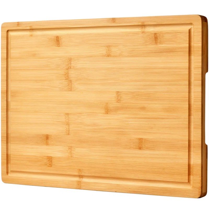 Extra Large Bamboo Cutting Board with Juice Grooves and Handles