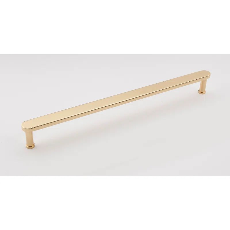 Modern 12-Inch Solid Brass Bar Pull with Mounting Hardware