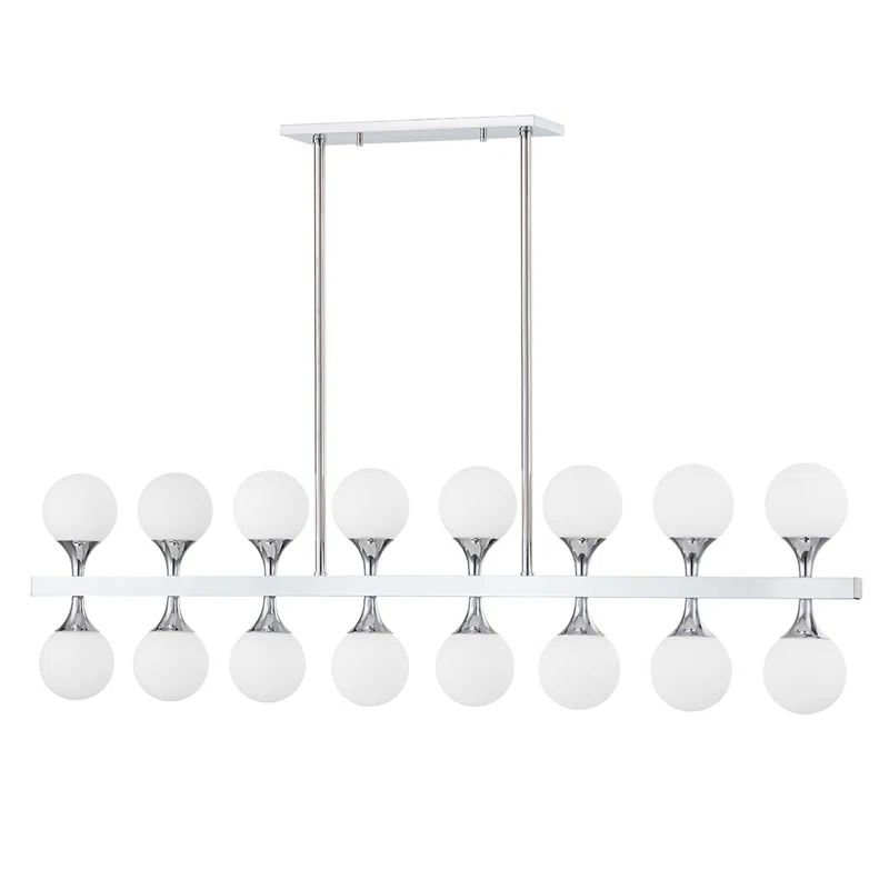 Astoria Polished Chrome 16-Light LED Kitchen Island Pendant