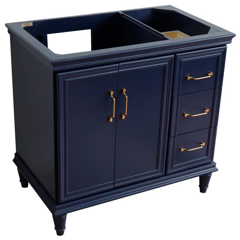 Bellaterra Blue 36" Single Bathroom Vanity with Gold Hardware