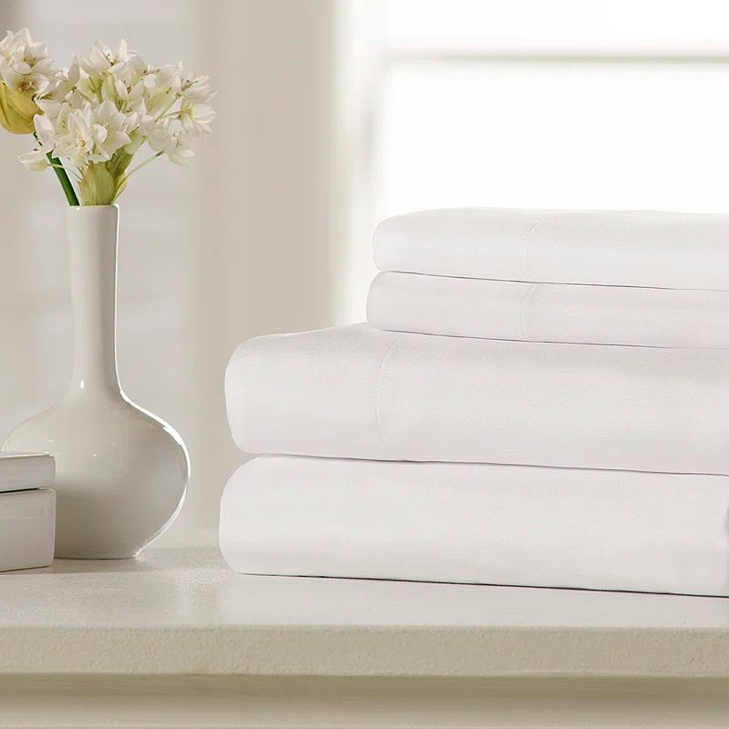 White Full Super Soft Triple Brushed Microfiber Sheet Set