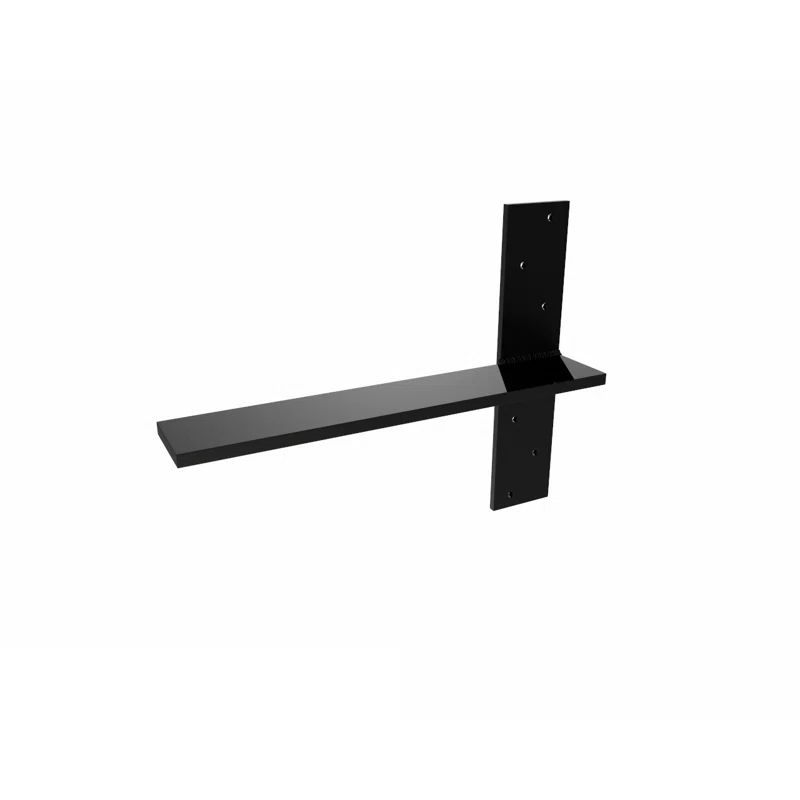 10 Inch Black Steel Universal Free Hanging Shelf Bracket