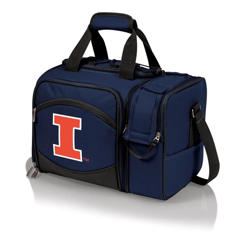 Navy Insulated Rectangle Sports Theme Travel Cooler Bag