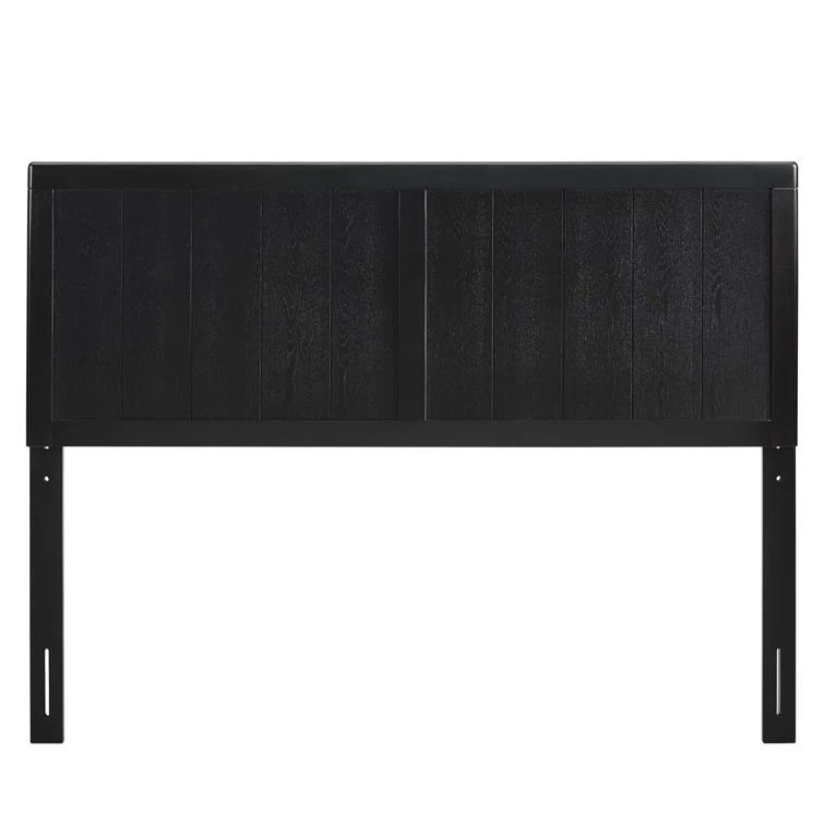 Robbie Black Full Rubberwood and MDF Tufted Headboard