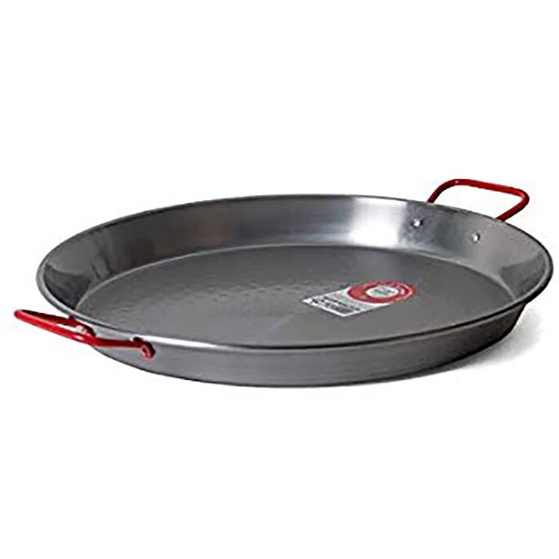 Garcima 26-inch Carbon Steel Paella Pan with Heatproof Handles