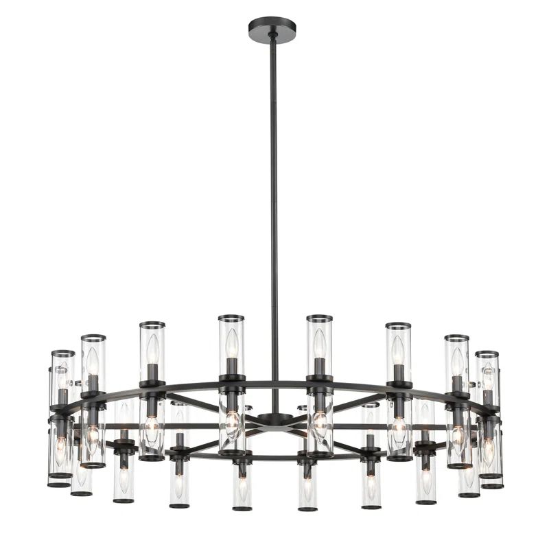 Urban Bronze 36-Light Crystal Candle Chandelier