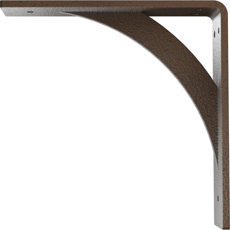 Legacy Hammered Brown 2"W x 8"D Steel Bracket for Modern Industrial Decor