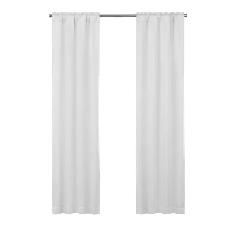 White Polyester Blackout Thermal Curtain Liner Pair, 54" x 92"
