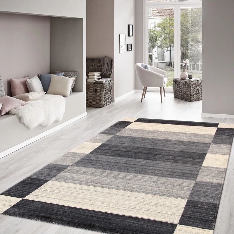 Gramercy Off-White Hand-Loomed Wool & Silk Area Rug