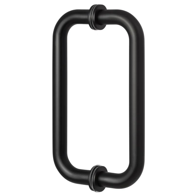 Flat Black Stainless Steel C-Shape Shower Door Handle