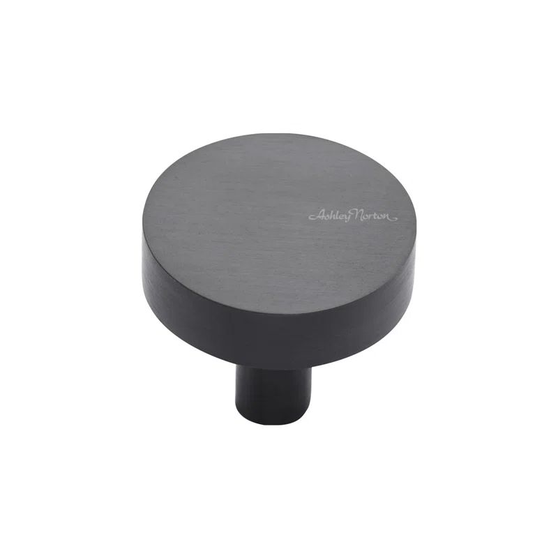 Round Dark Oil Rubbed Bronze Modern Cabinet Knob